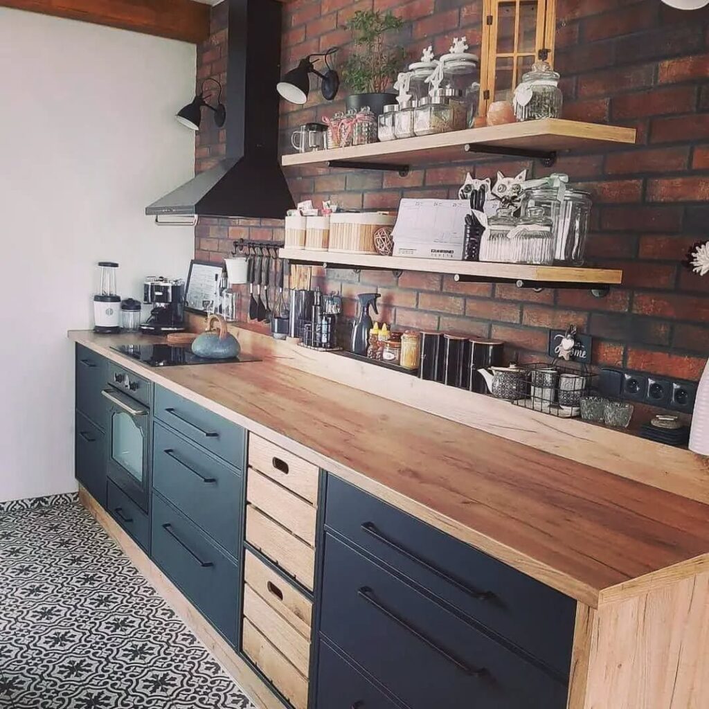 Brick Charcoal Kitchen Roots