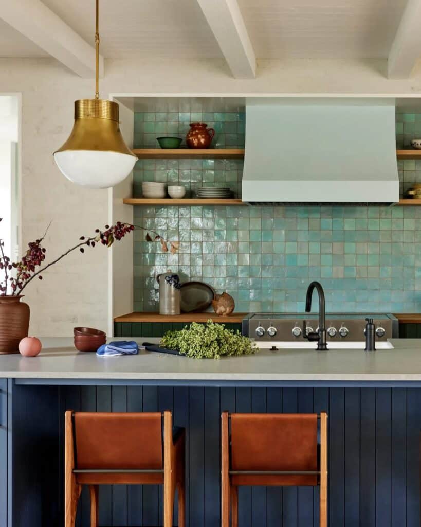 Clay Studio Kitchen in Seafoam