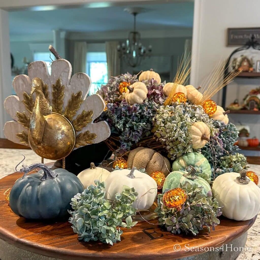 Metallic Turkey Cornucopia
