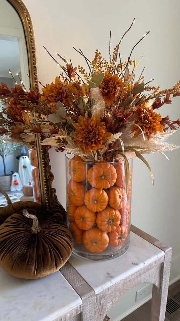 Mini Pumpkin Floral Arrangement Vase