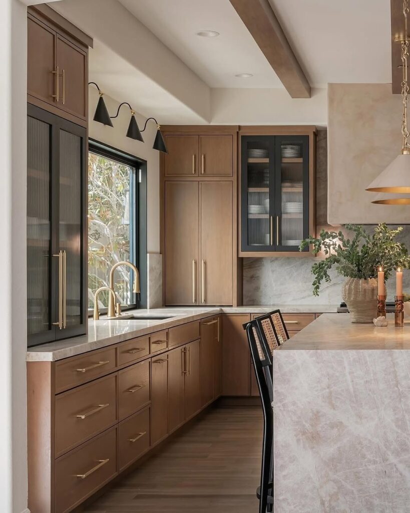 Mixed Material Cabinet Accents