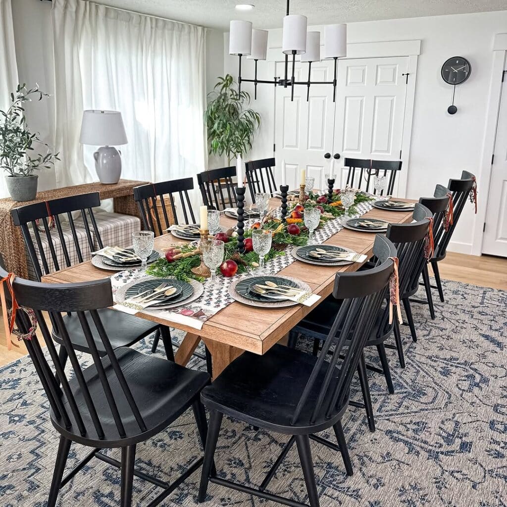 Modern Harvest Greenery Tablescape