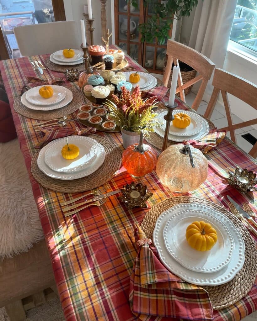 Pumpkin Plaid Thanksgiving Desserts