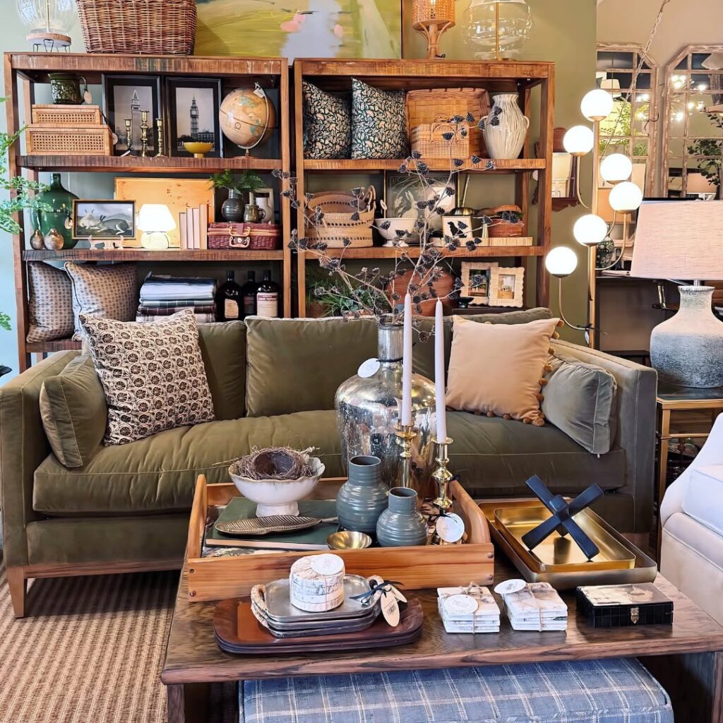 Rustic Olive Sofa