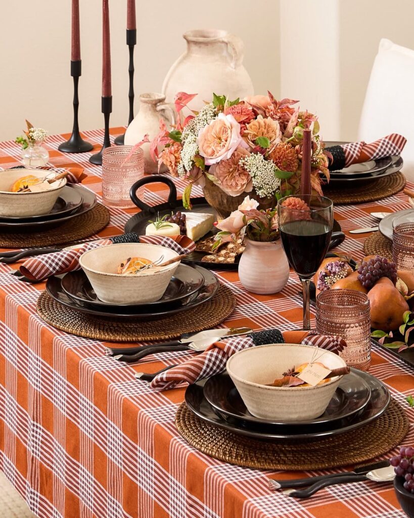 Rustic Terracotta Plum Tablescape