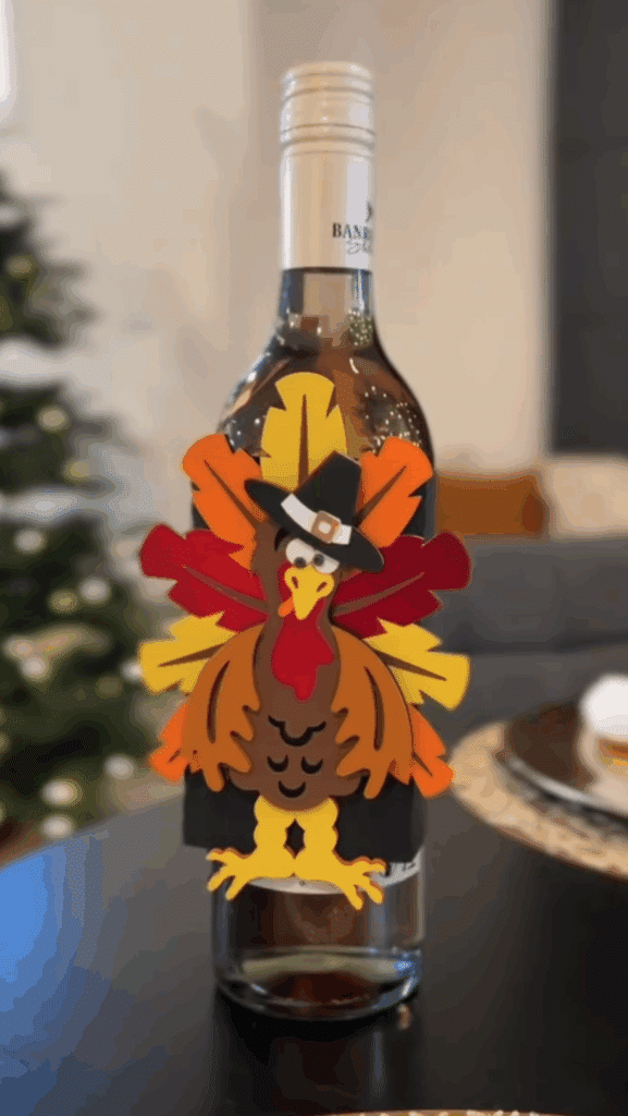 Wine Bottle Turkey Tag