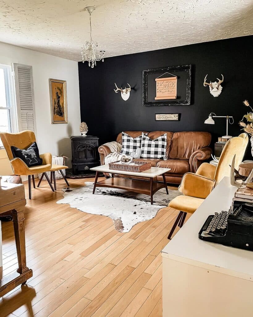Dark Brown Leather Sofa