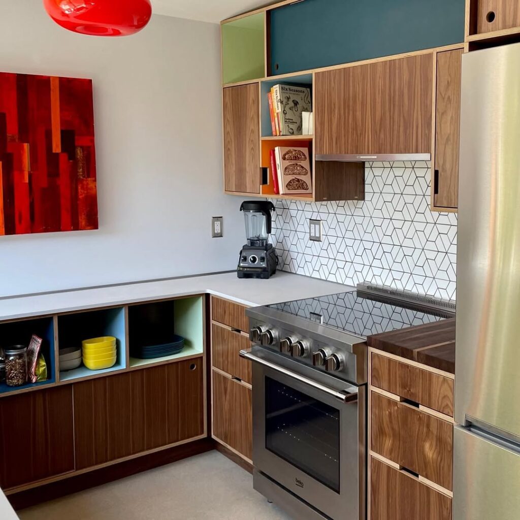 Walnut Cabinetry for Compact Spaces