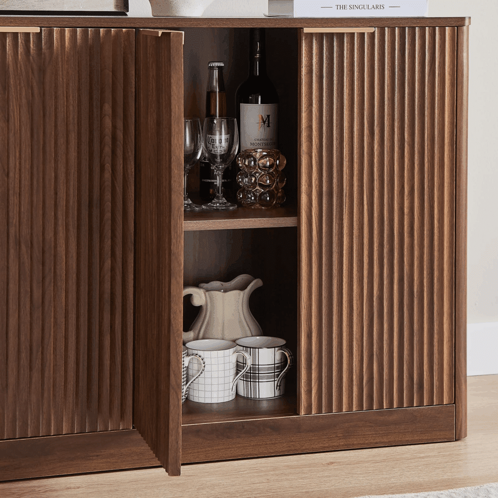 Walnut Cabinetry with Fluting