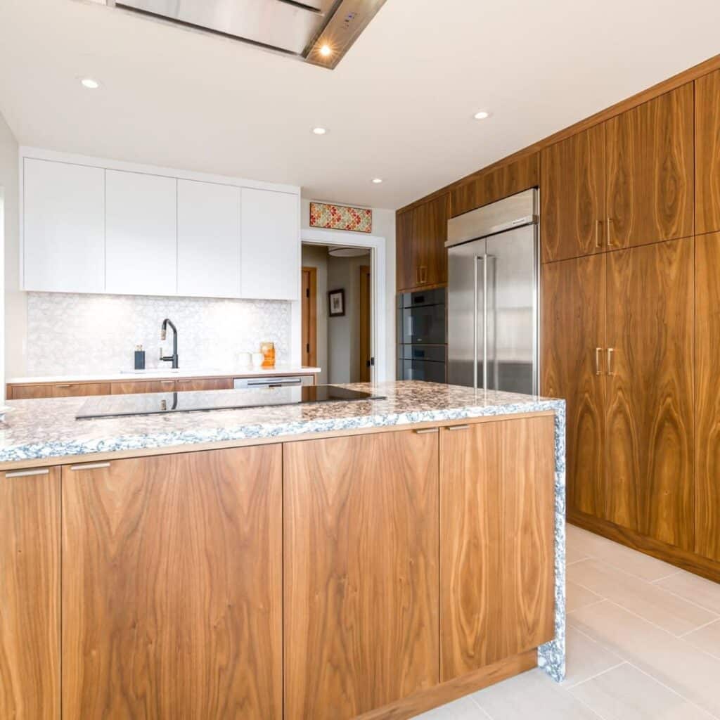 Walnut Cabinets in a Mid-Century Revival