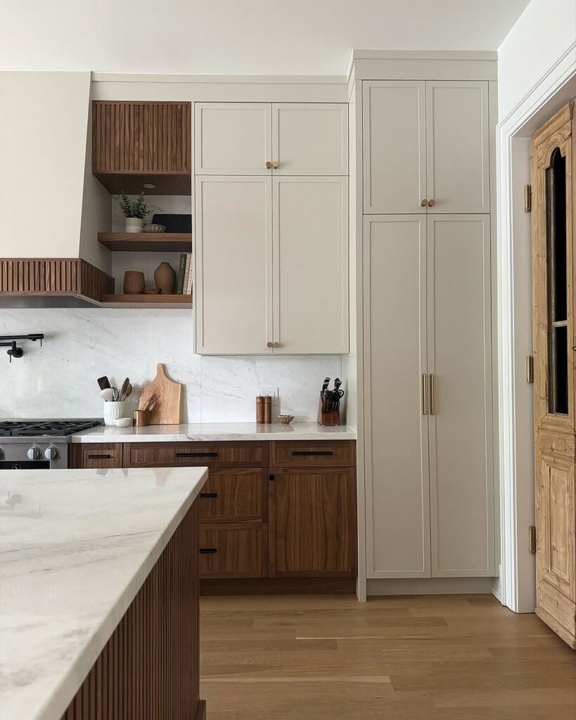 Walnut Cabinets in Two Tones