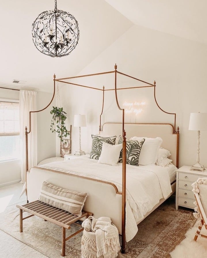 Antique Bronze Canopy Bed
