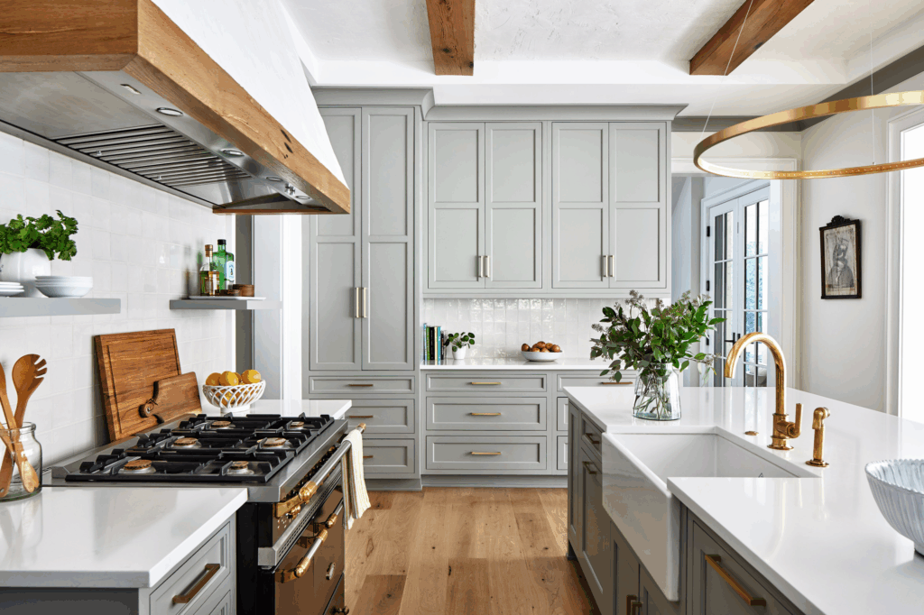 Eco-Conscious Grey Cabinetry