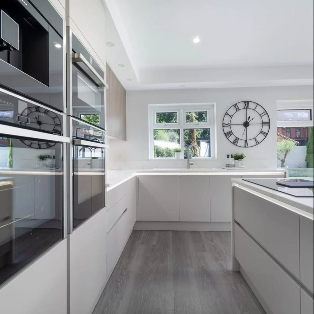 Handleless Grey Cabinets