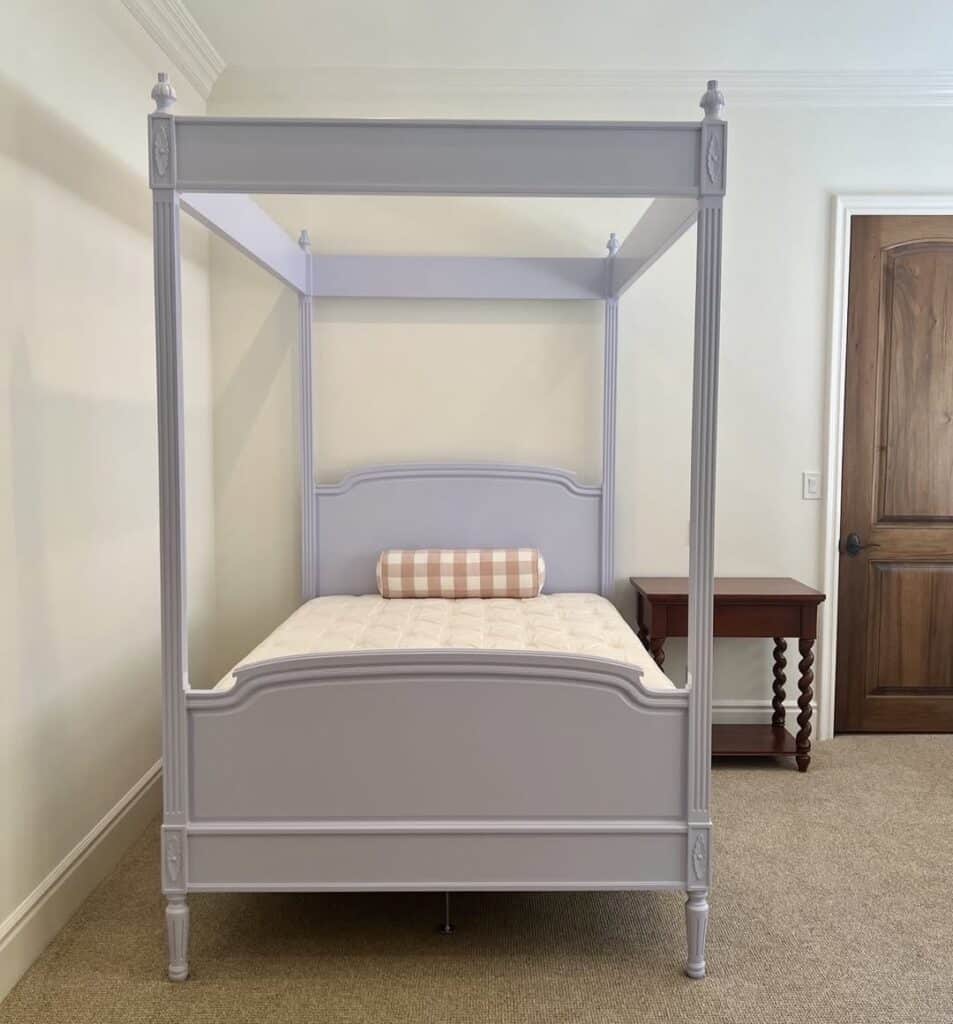 Pastel Lilac Vintage Canopy Bed