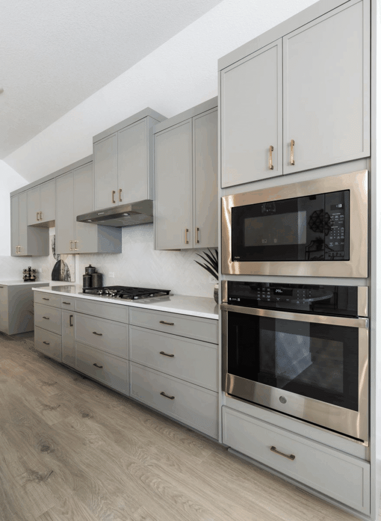 Slim shaker cabinetry in compact spaces