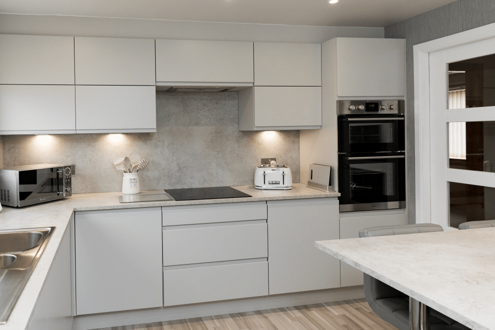 Soft-Touch Grey Cabinet Finish