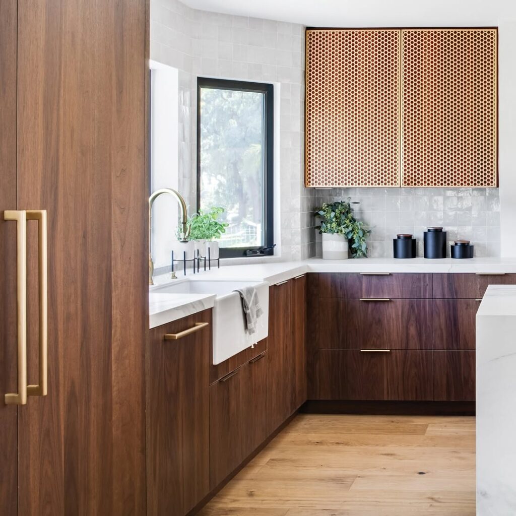 Textured Brown Cabinets