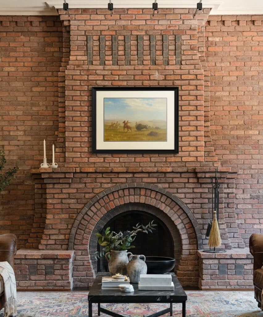 Brick Hearth with a Heritage Arch