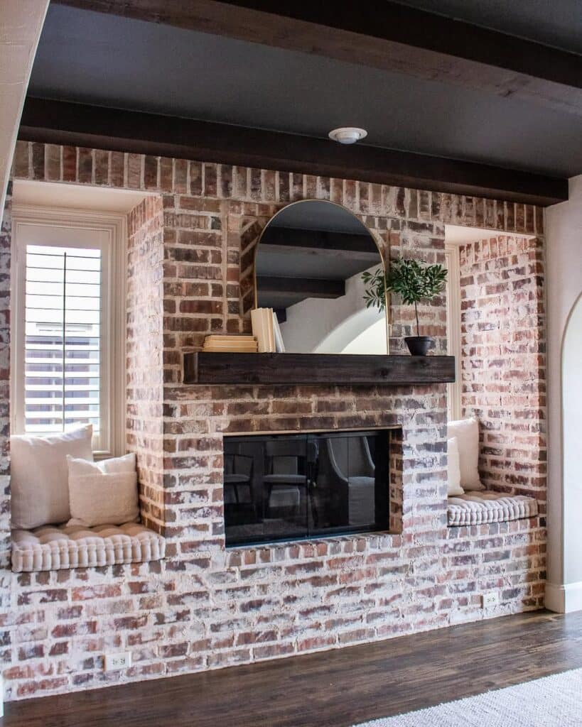 Brick Hearth With Twin Benches