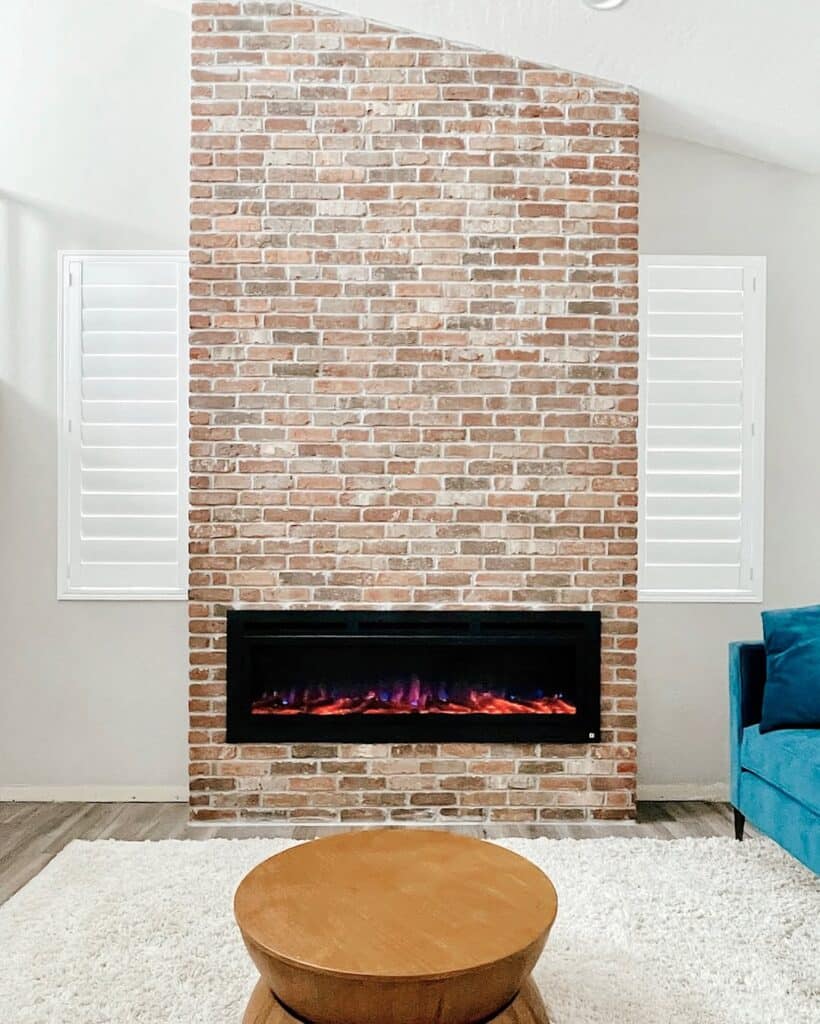 Modern Slim Linear Brick Hearth