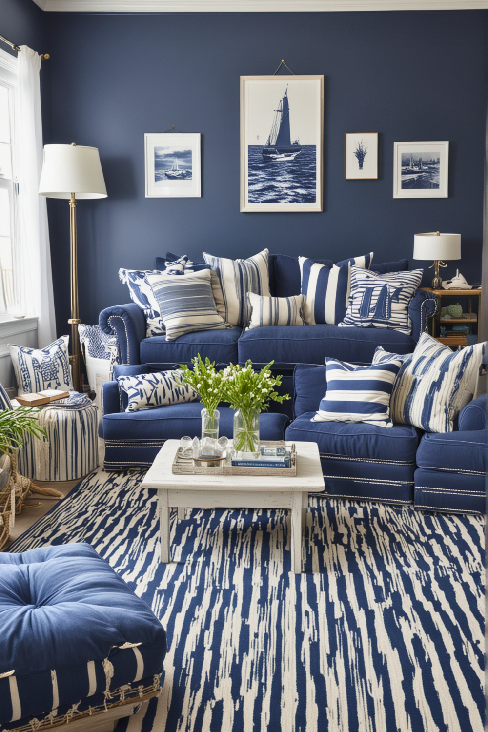 20 Stunning Blue Couch Living Room Designs