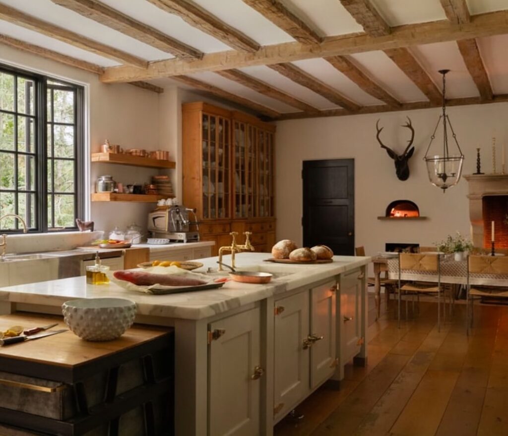 Exposed Beams and Hearth Style Features