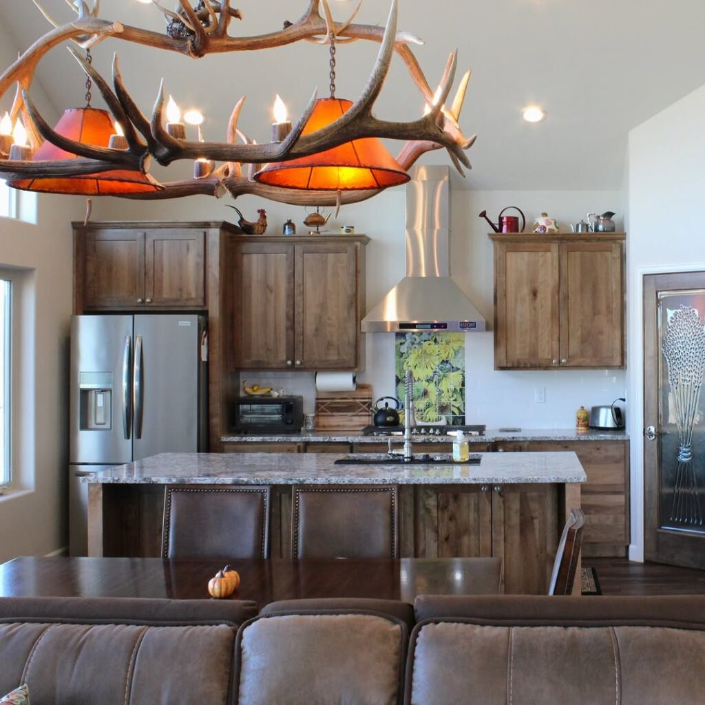 Rustic Lodge Antler Chandelier