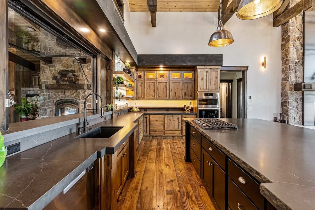 Stone Accents in a Warm Rustic Kitchen