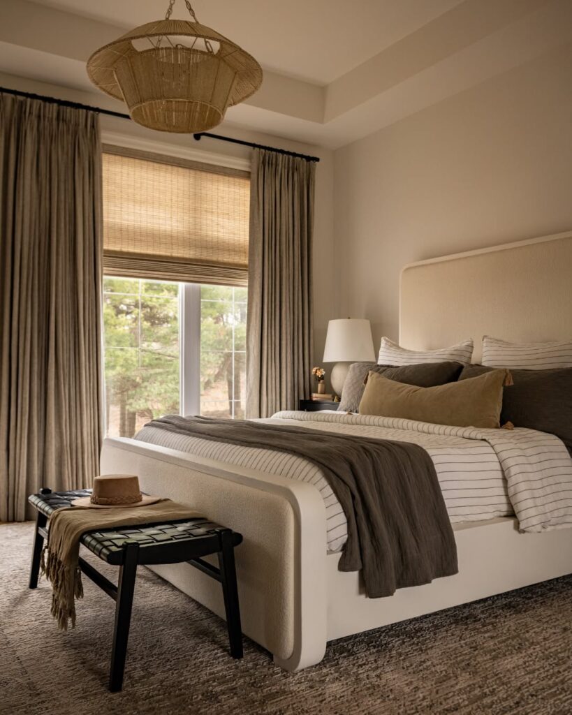 Taupe Linen and Woven Accents