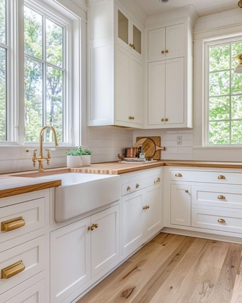 White Cabinets Gold Hardware
