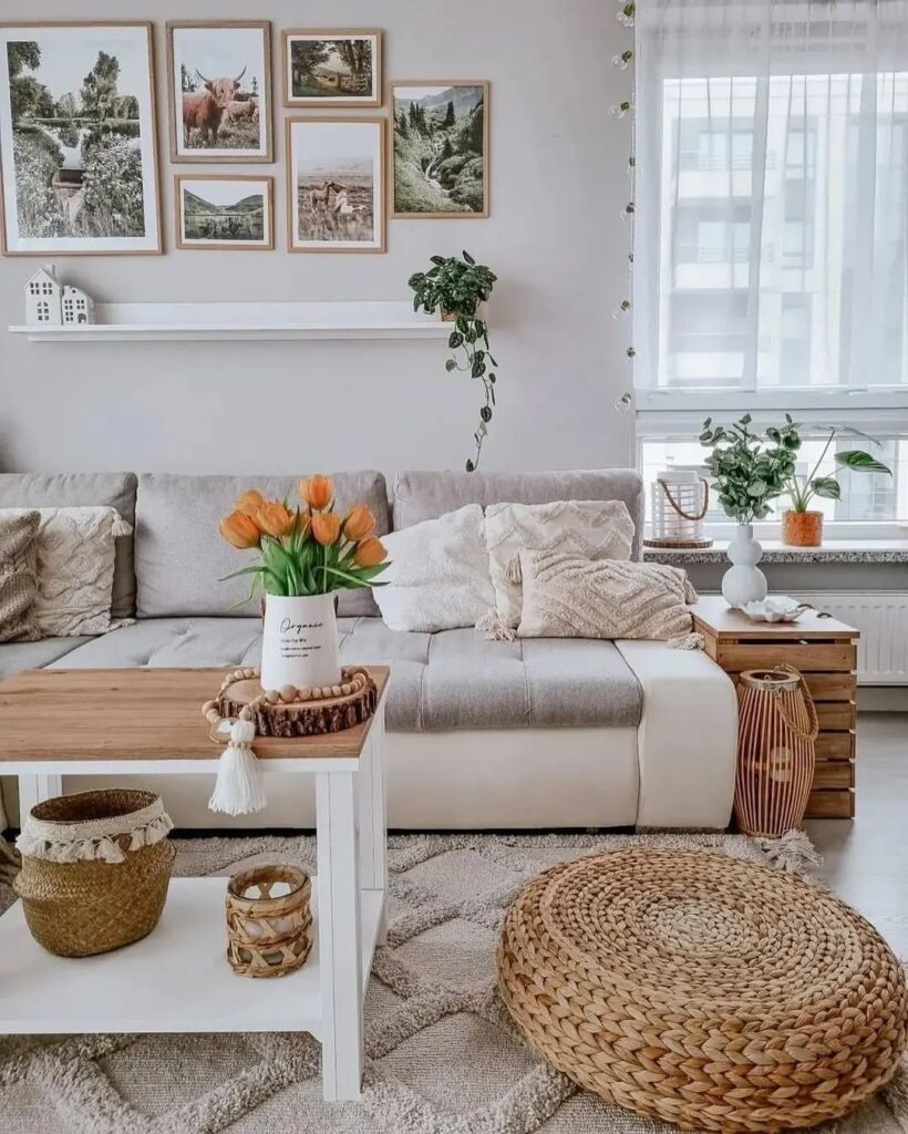 Boho Living Room With Natural Light