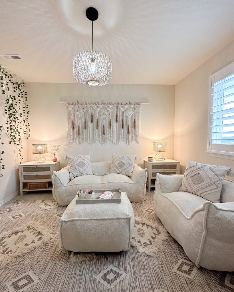 Neutral Boho Macramé Retreat