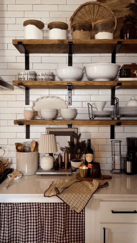 Rustic Open Shelving