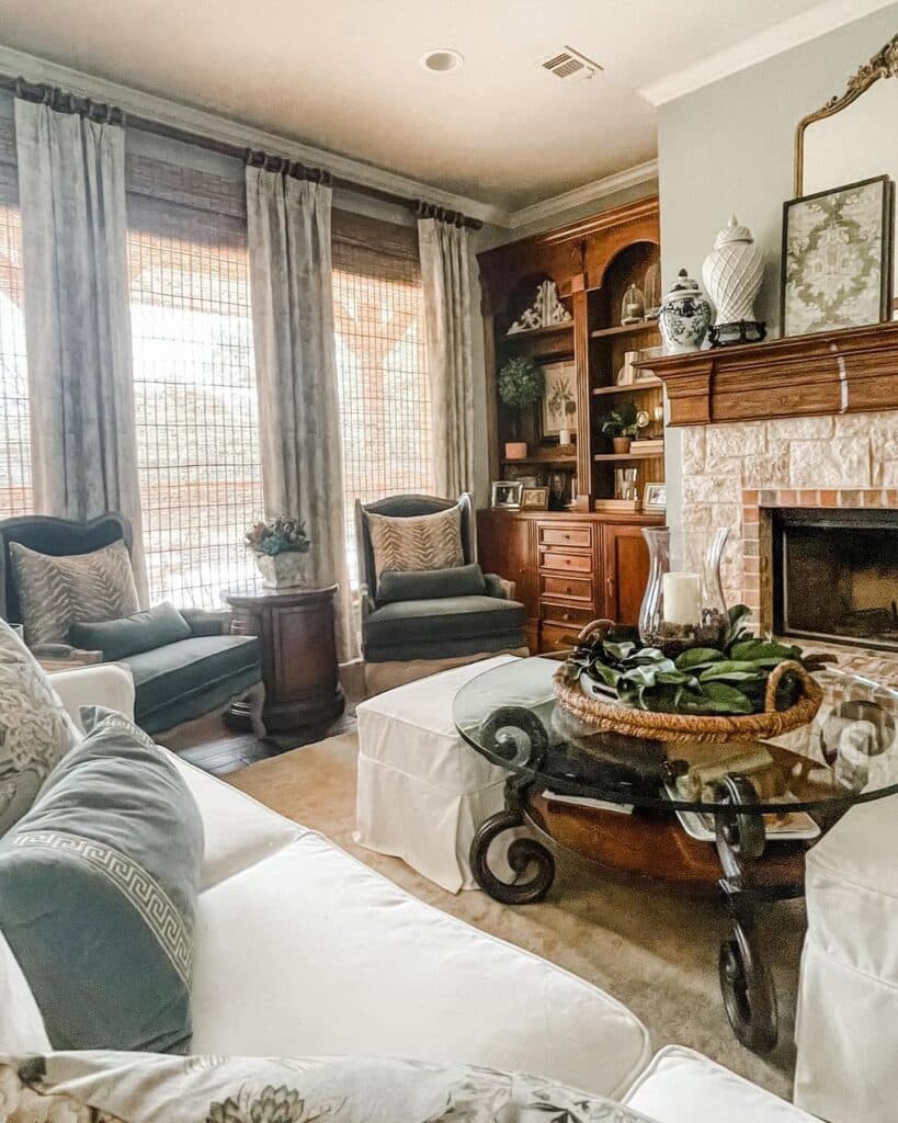 Earthy Provincial Inspired Wood Accents