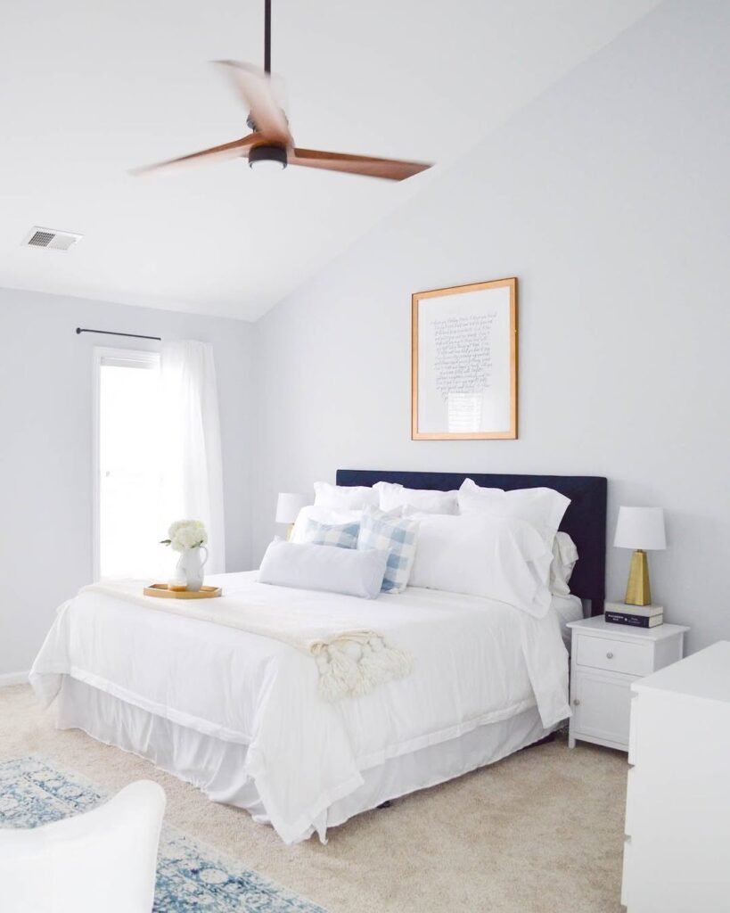 Navy and White Coastal Bedroom