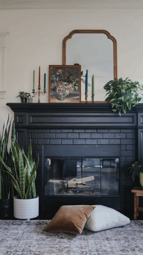 Black Brick Gallery Mantel