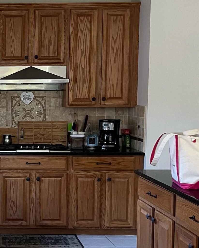 Dark Wood and Black Knobs