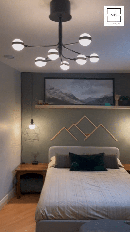 Angular Mountain Peak Wood Accents
