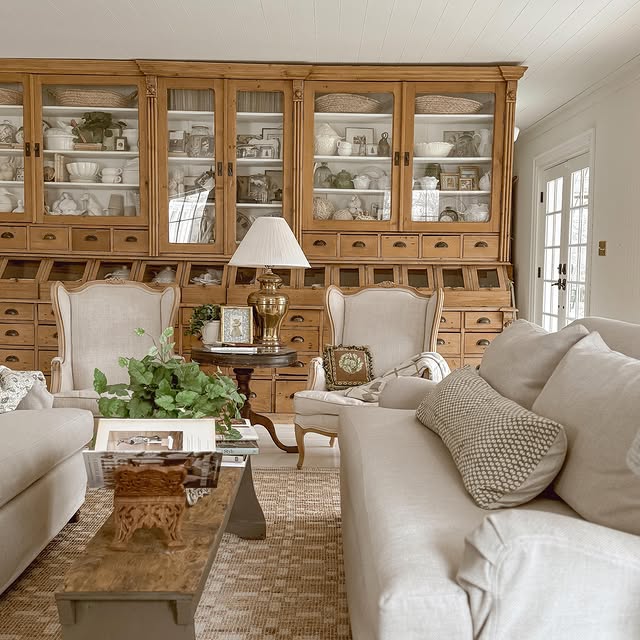 Antique Hutch Seating