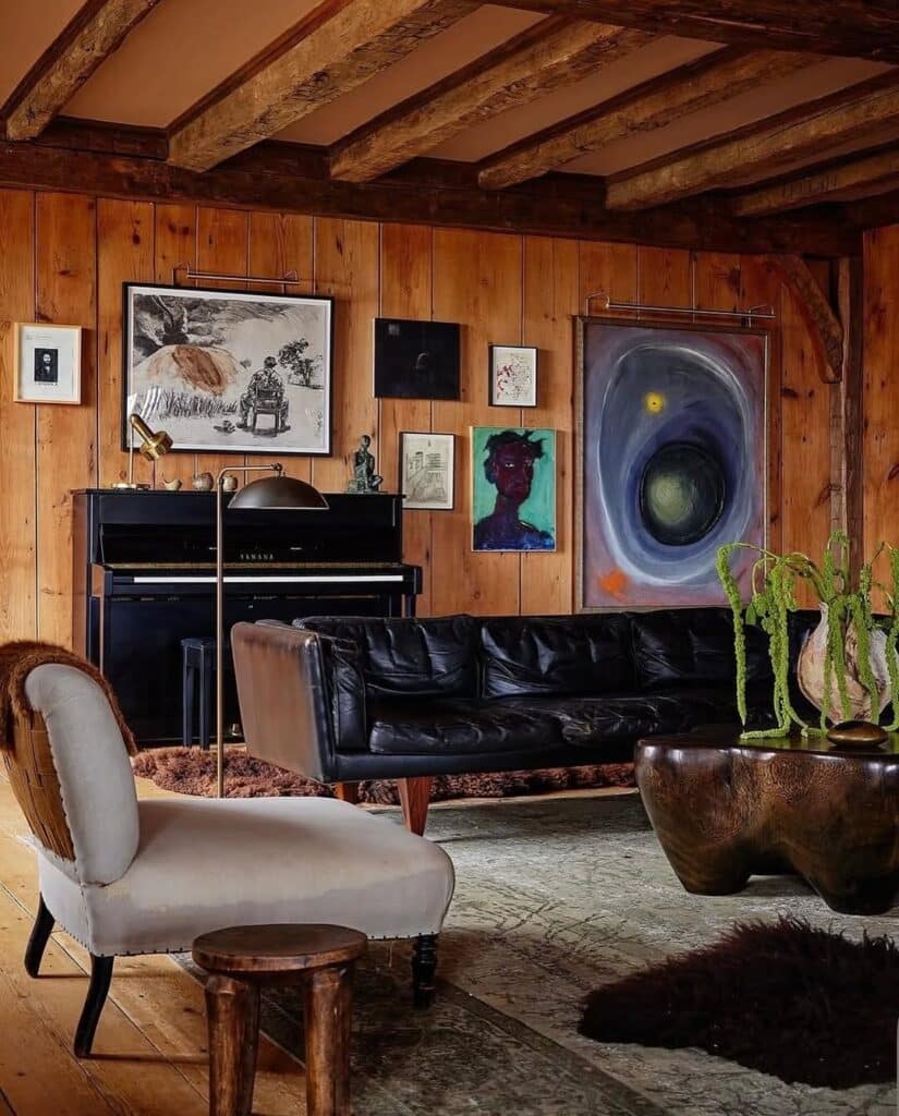 Artistic Rustic Modern Living Room