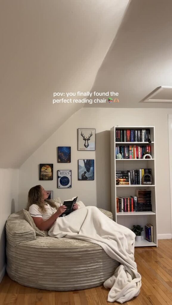 Attic Beanbag Nook Under Sloped Ceilings