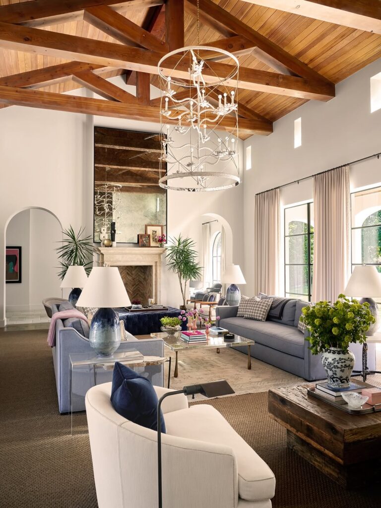 Beam Ceiling and Layered Seating
