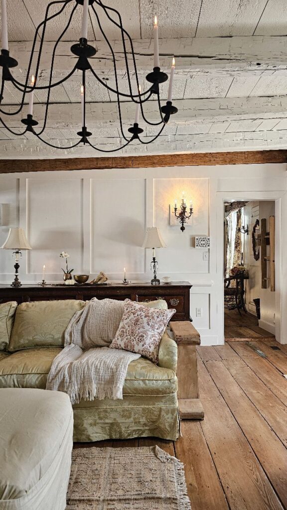 Beamed French Country Farmhouse Lounge