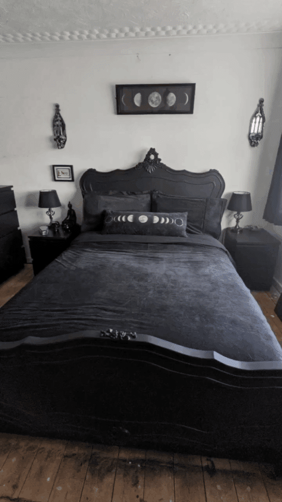 Black Accented Lunar Phase Bed