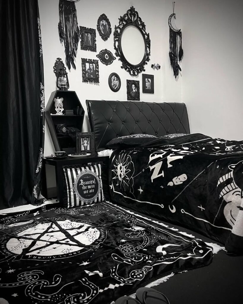 Black Occult Gothic Bedroom