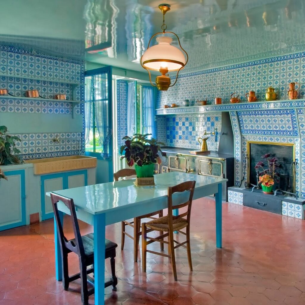 Blue Tiles and Rustic Textures