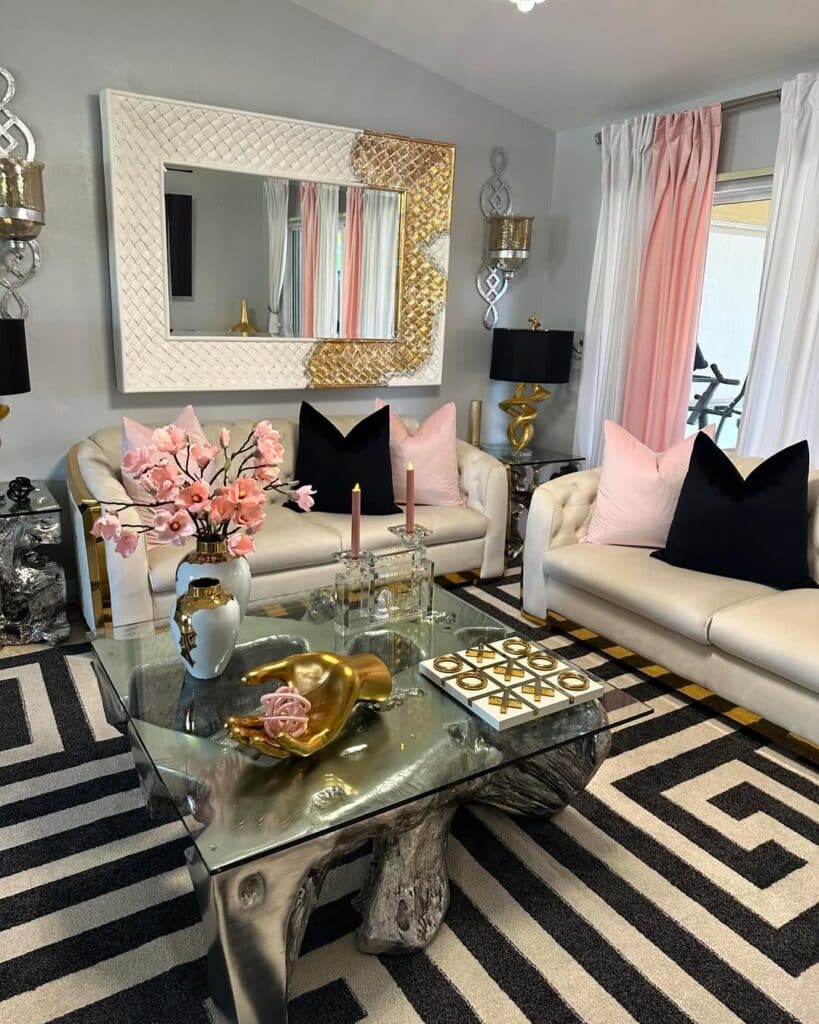Blush and Gold Glam Lounge