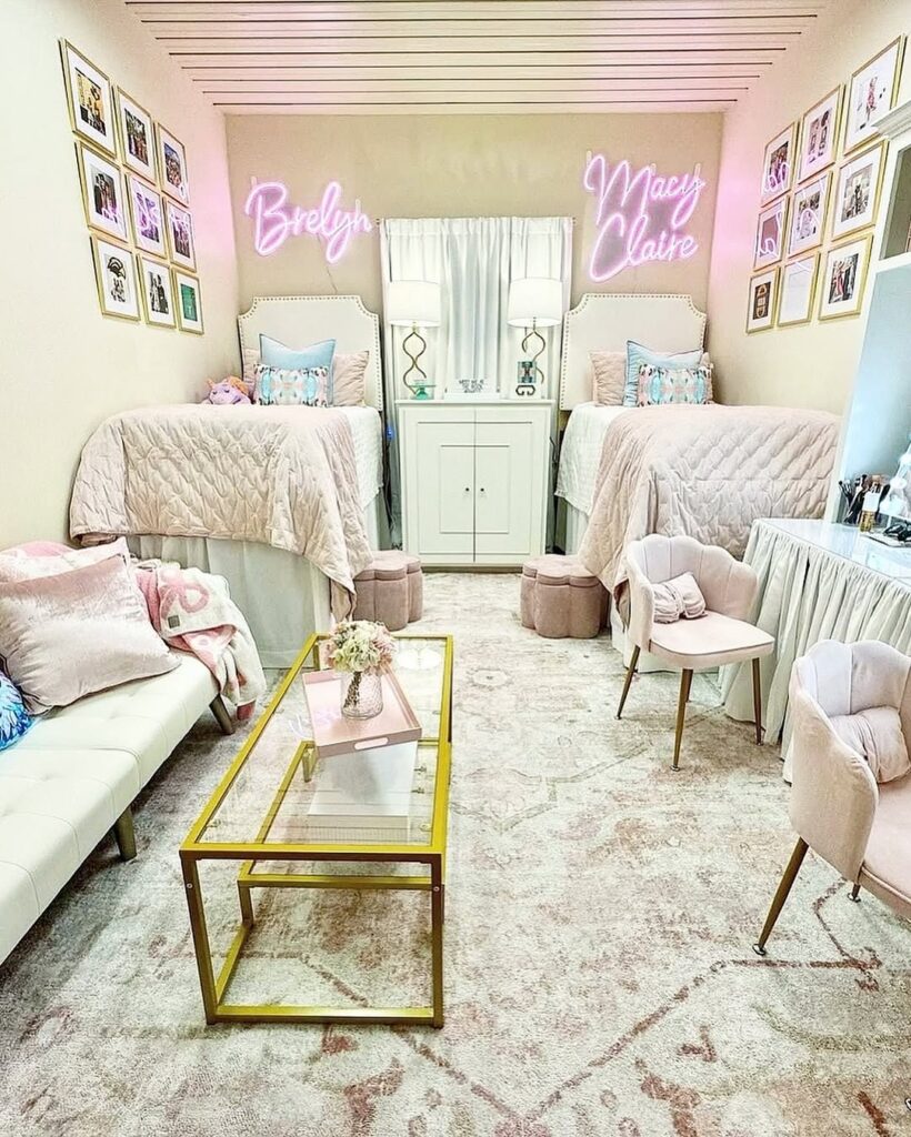 Blush Neon Dorm Lounge