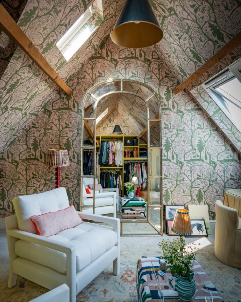 Botanical Canopy Attic Living Room